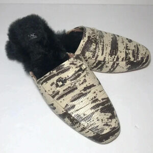 Zac Posen Women's Savanna Mule Loafers Shoes In Cream/Black